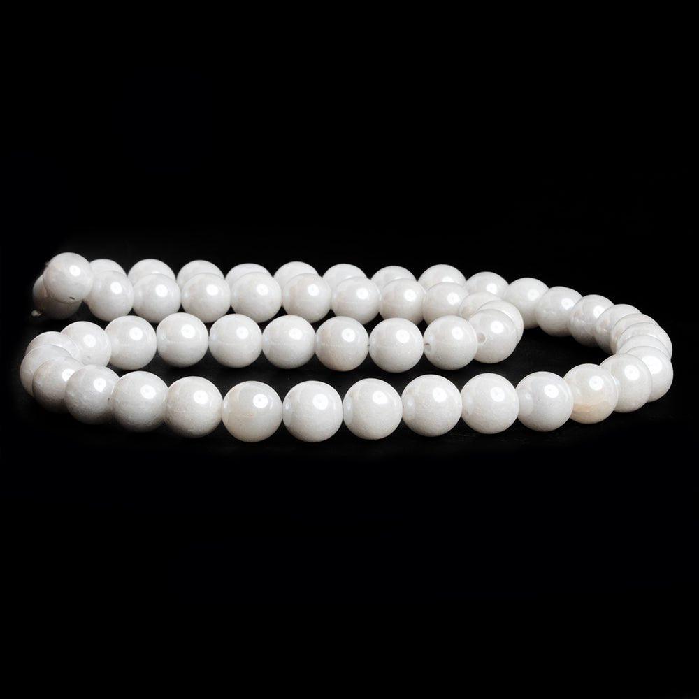 10mm Smooth Round, White Quartz Beads (16 Strand)