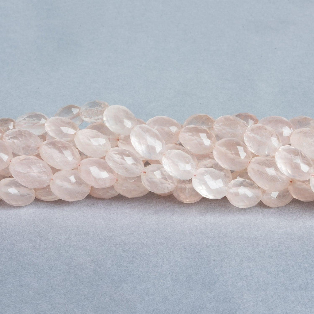 Rose Quartz Fancy Faceted Coin Beads 10 inch 35 pieces