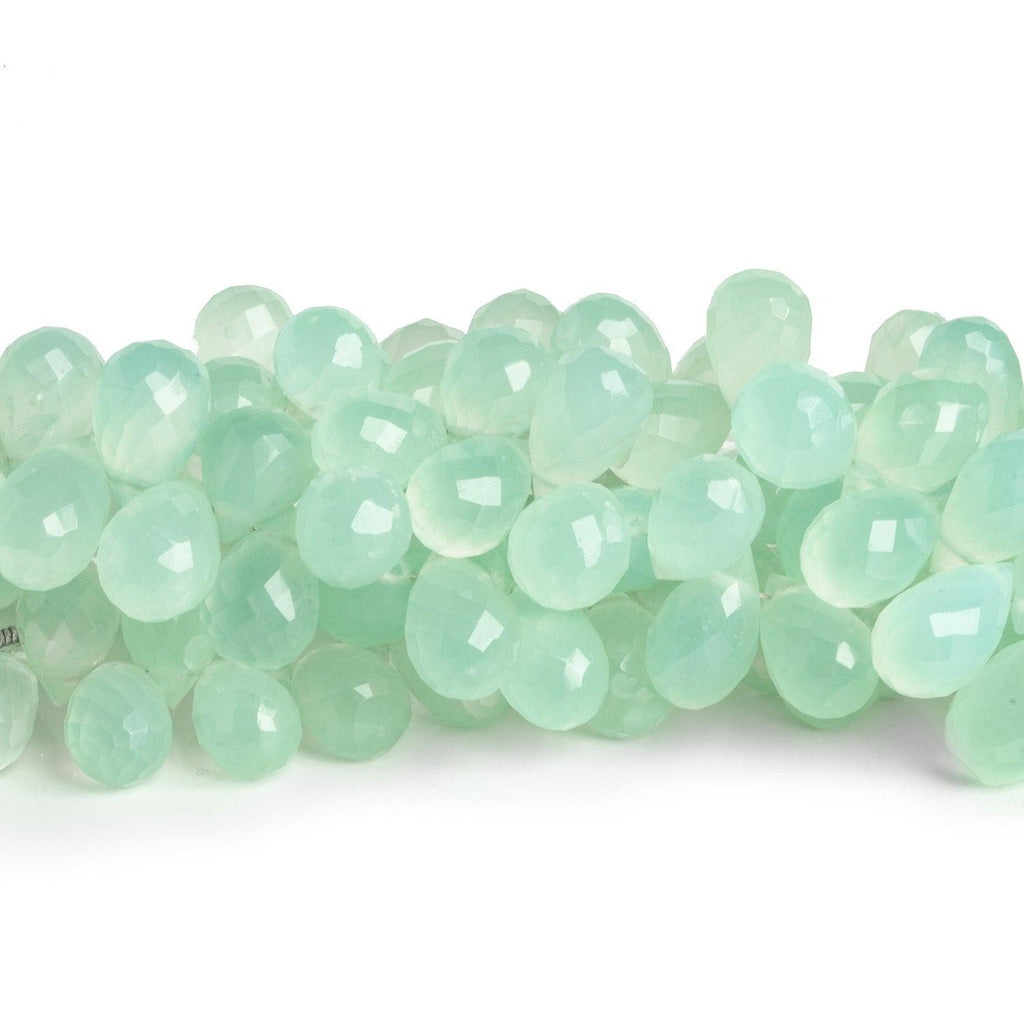 Santorini Blue Chalcedony Faceted Teardrop Beads 8 inch 50 pieces – The Bead  Traders