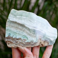 Chatoyant Green Aragonite From Spain