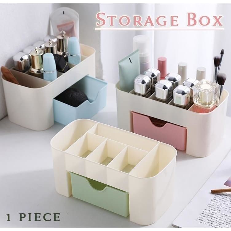 1 Pc Desktop Makeup Organizer Plastic Storage Box Cosmetic