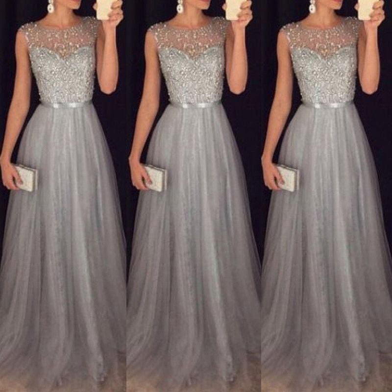 2018 Fashion Women Long Dress Formal Prom Cocktail Party Ball Gown