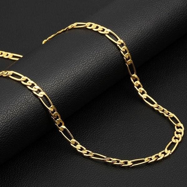 Solid 18k Gold Chain Necklace Bracelet 