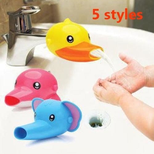 Animal Baby Kid Elephant Dolphin Duck Water Tap Faucet Extender