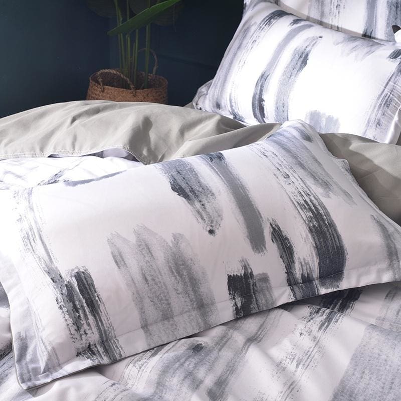 Black And White Minimalist Style Bedding Sets 7 Size Single Eu