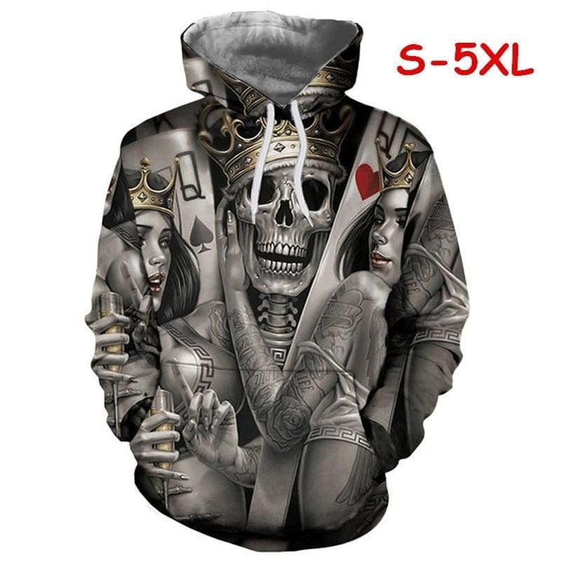 Fashion Men Women 3d Sweatshirts Print Metal Skulls Bride Groom