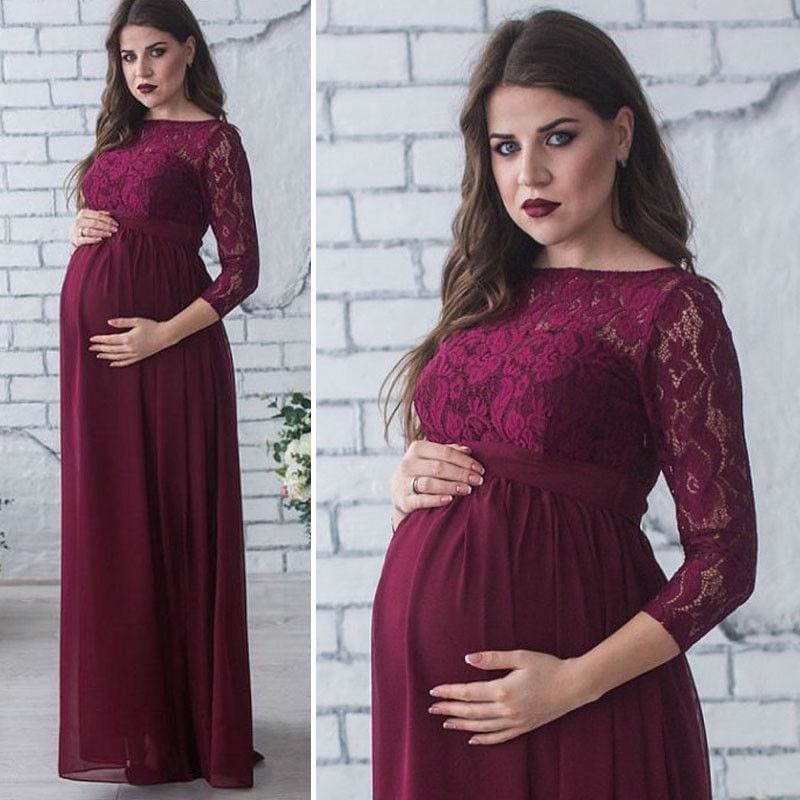 Pregnant Womens Lace Half Sleeve Ball Gown Photography Clothes Maternity Dress Women S Clothing Womens Maternity Clothes