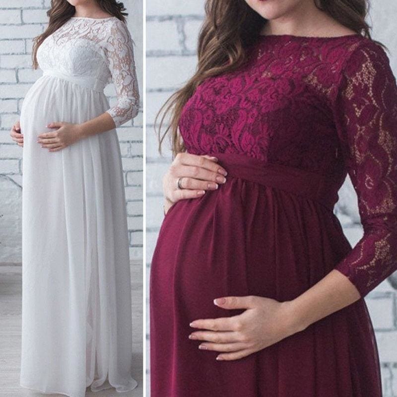 Maternity Clothing Pregnant Women Long Maxi Maternity Dress Photography Prop Photo Shoot Ball Gown Famosangra Pt