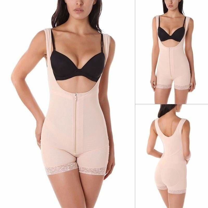 Women Full Body Shapewear Cross Tummy Control Corset Body Shaper Slim Bodys...