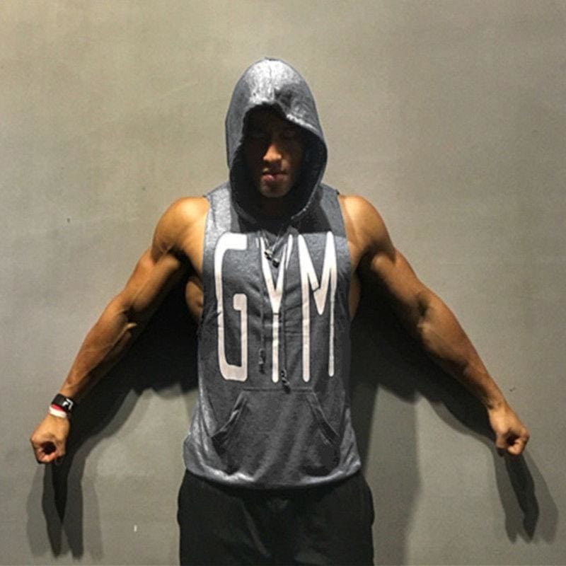 hooded muscle shirt