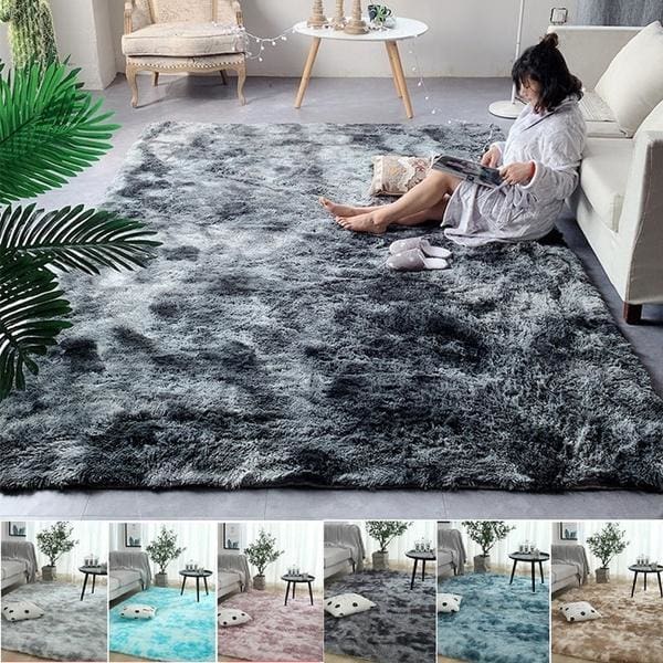 Large Size Super Soft Tie Dye Art Carpet Floor Bedroom Mat