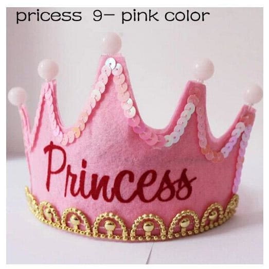 Light Star Birthday Party Prince Princess King Crown Cap For