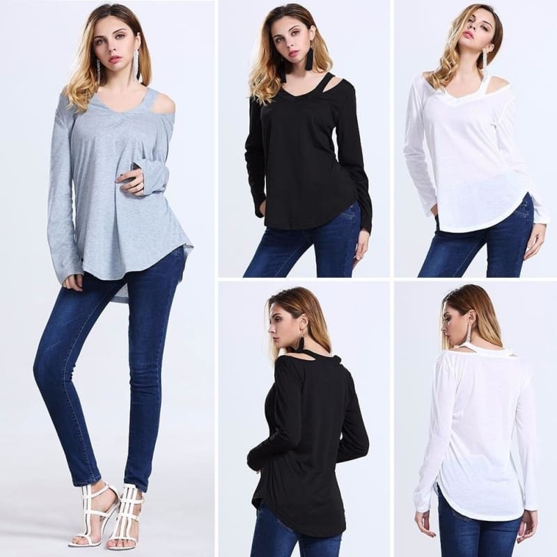 New Women Casual Blouse Plus Size Top Fashion Loose Long Sleeve T