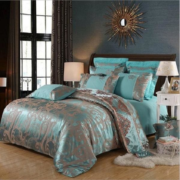 Retro Style Princess Jacquard Luxury Bedding Duvet Cover Sets