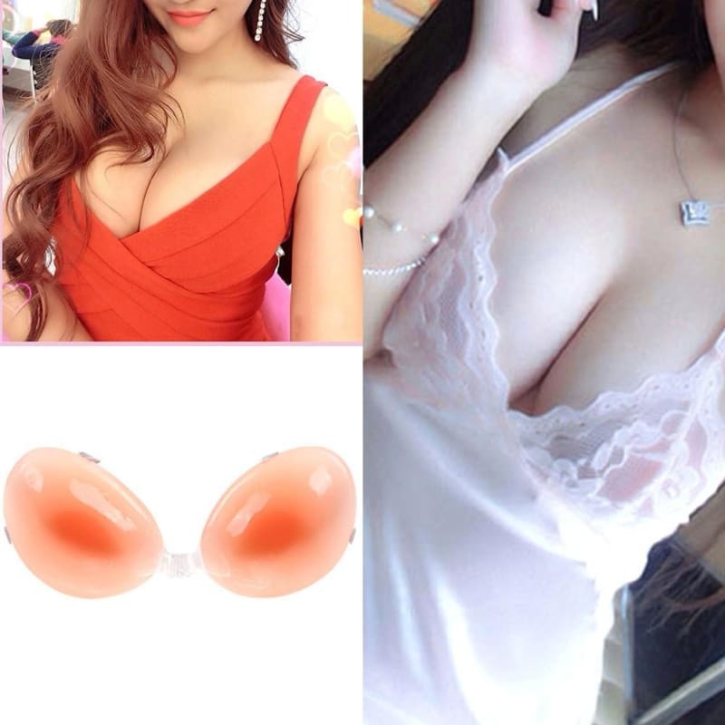 invisible silicone stick on bra