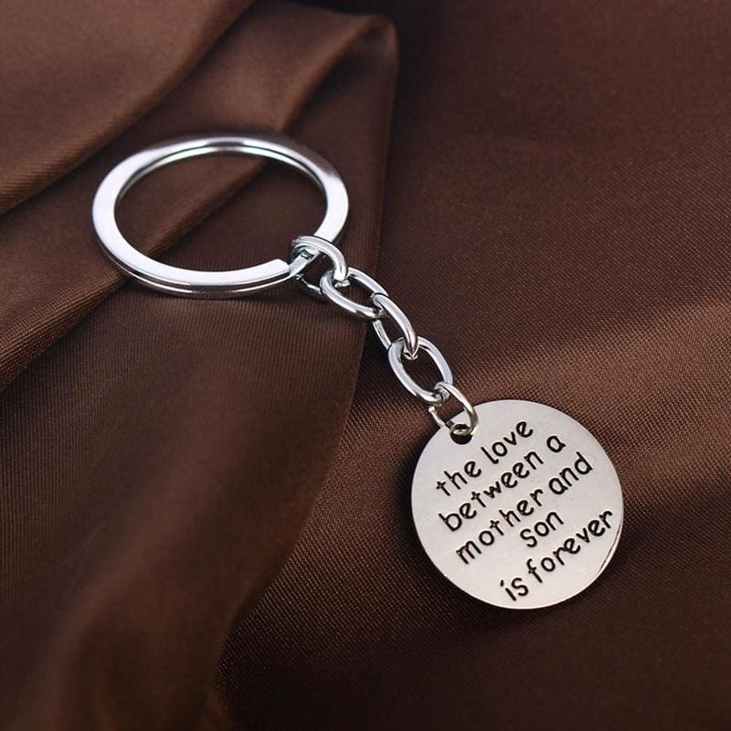 The Love Between Mother And Son Is Forever Silver Plated Key Chain