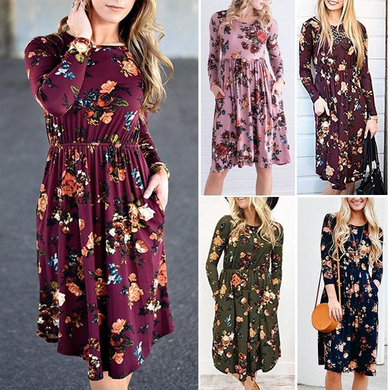 floral shirt midi dress