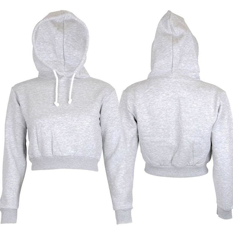 plain crop top hoodie