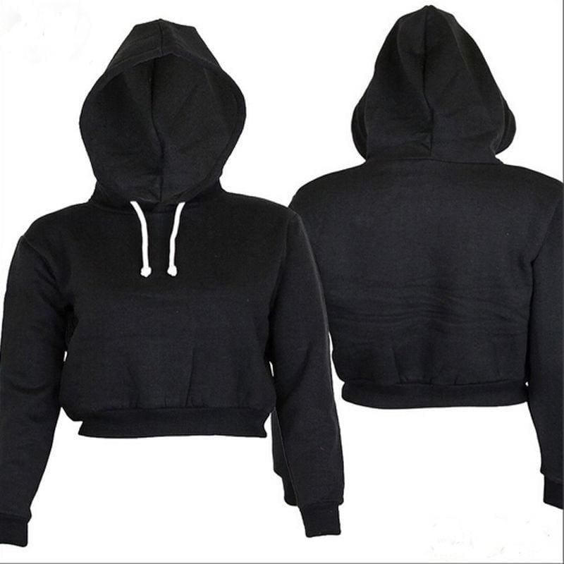 ladies plain black sweatshirt