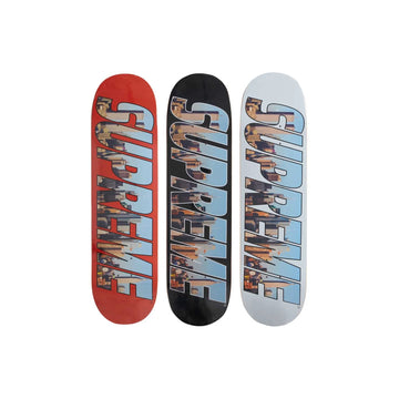 Supreme Smurfs Skateboard Red