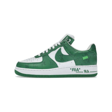 Nike Louis Vuitton Air Force 1 Low Virgil Abloh - White/Green Shoes - Size 7.5 - White / Green