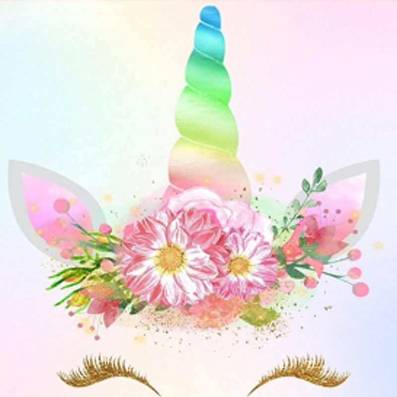 Download Floral Rainbow Unicorn Diamond Painting Kits | OLOEE