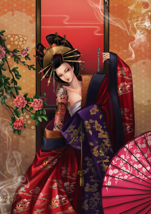 Japanese Geisha Girl 5d Diamond Painting Kits Oloee