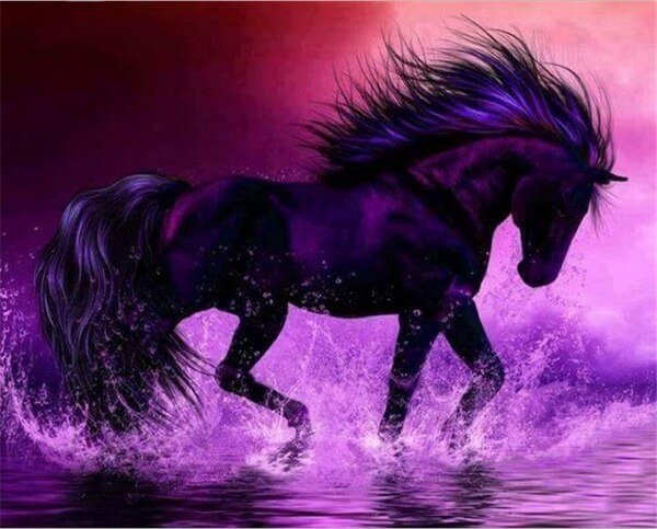 Purple Sky Horse 5d Diamond Painting Kits Oloee