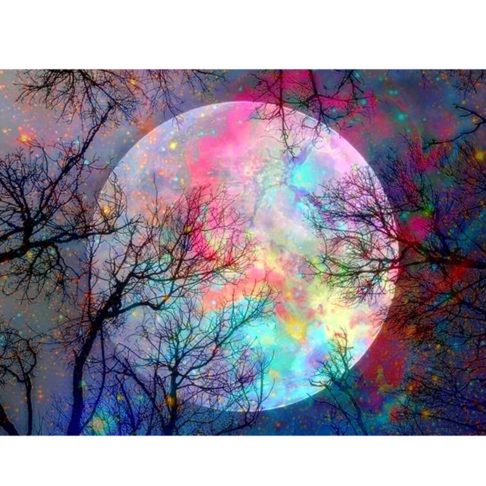 Colorful Forest Moon | 5D Diamond Painting Kits | OLOEE