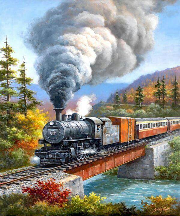 Steam Train Diamond Painting Kits Full Drill – OLOEE