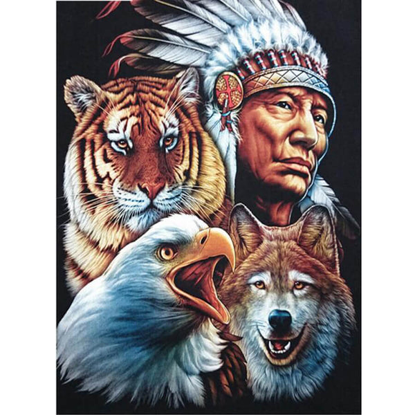 Diamond Painting Native Indian Animals - OLOEE