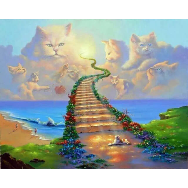 All Cats Go To Heaven | 5D Diamond Painting Kits | OLOEE