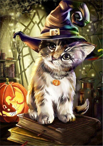 Halloween Cat | 5D Diamond Painting Kits | OLOEE