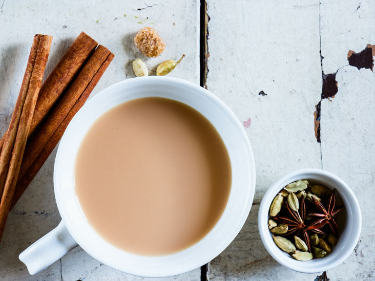 Masala Indian chai with cinnamon sticks and cloves (NO COPY RIGHT INFRINGEMENT INTENDED)