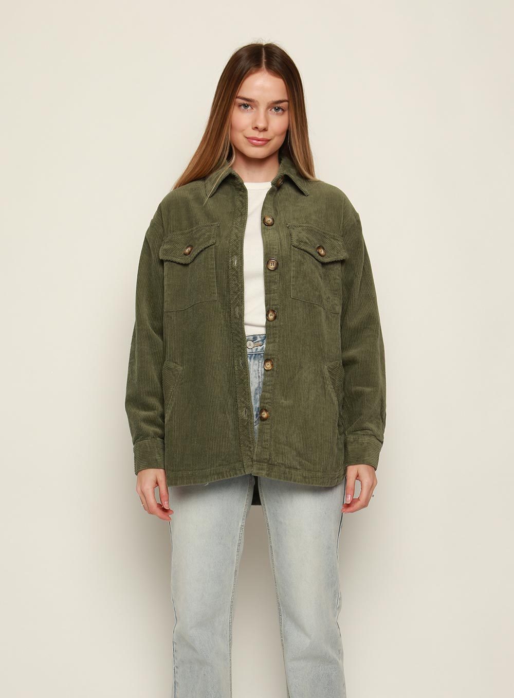 Keiren Cord Jacket-MOSS