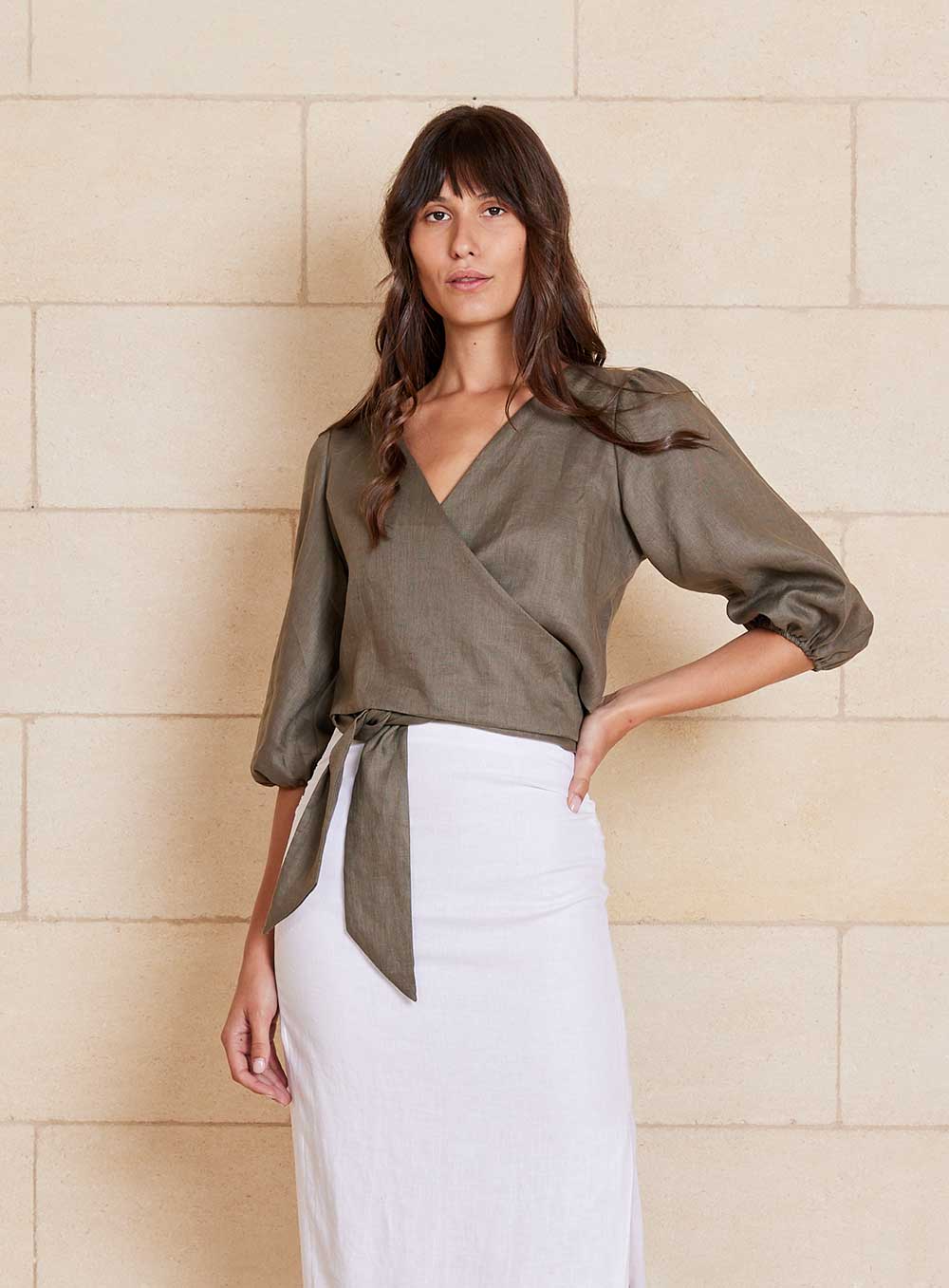 Ivy Blouse-KHAKI