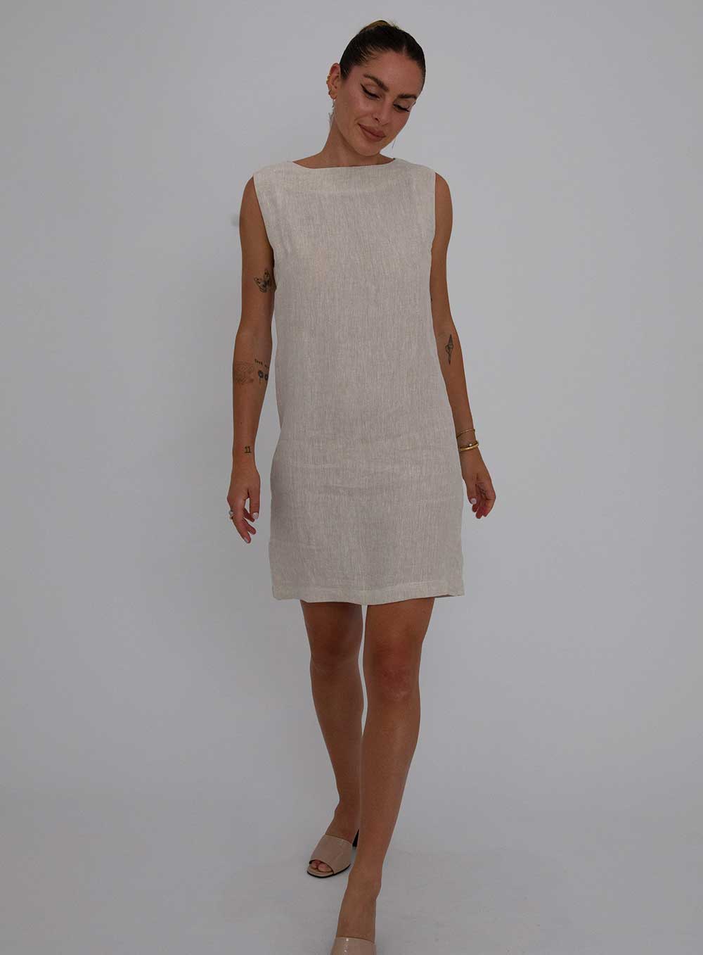 Layla Dress-OATMEAL