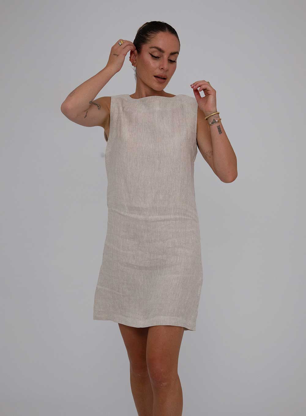 Layla Dress-OATMEAL