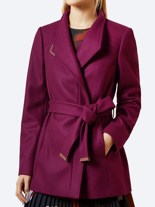 ted baker purple sandra coat