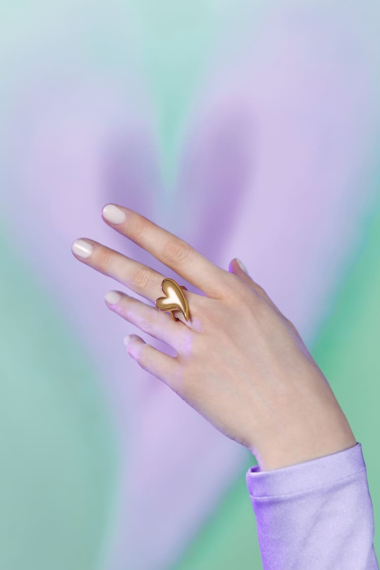 heart shaped love midi ring in gold - MAM