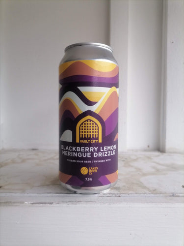 Vault City Blackberry Lemon Meringue Drizzle 7.5% (440ml can) - waterintobeer