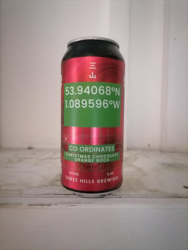 Three Hills Coordinates Christmas Chocolate Orange Bock 5.6% (440ml can) - waterintobeer