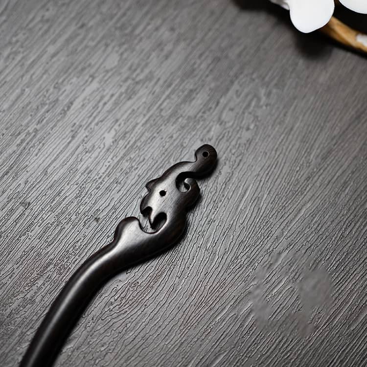 18cm Black Sandalwood Chinese Hairpin Zan