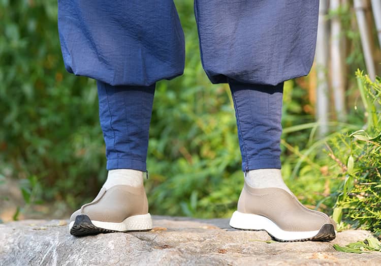 Blue Casual Linen Shaolin Monk Pants