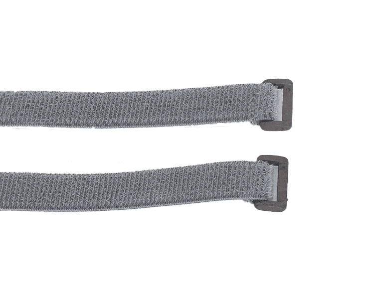 grey adjustable elastic shaolin monk leg straps