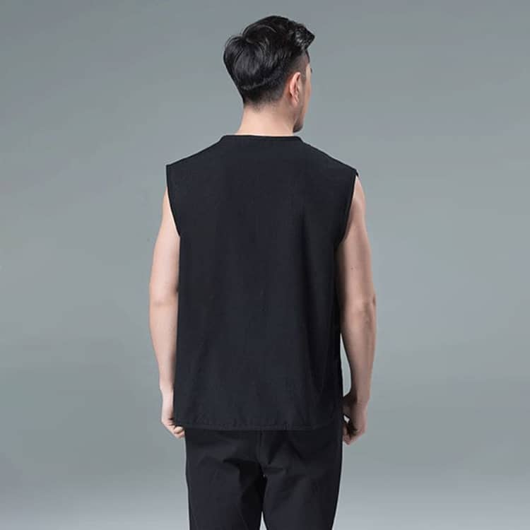 Back of Black Tang Suit Vest