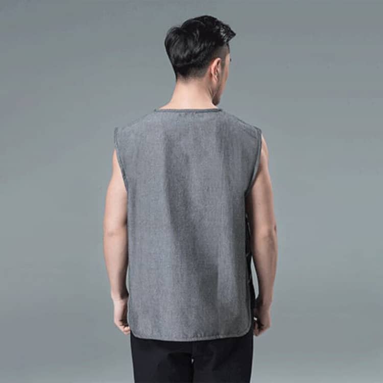 Back of Dark Grey Tang Suit Vest