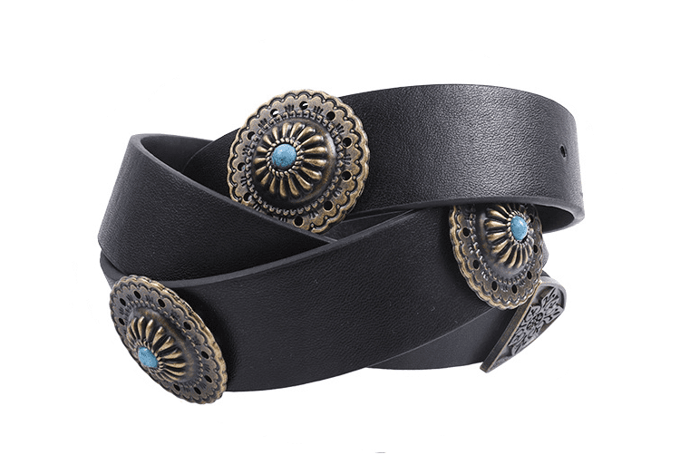 Traditional Chinese belt Gedai with blue bead