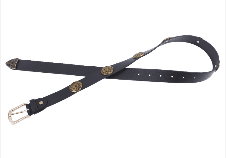 Traditional Chinese belt Gedai with bronze buckle