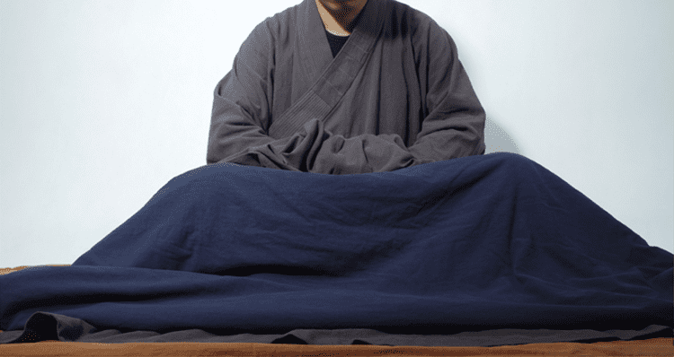 Navy Blue Monk Meditation Blanket